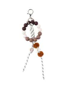 1pc Customized Macaron Silicone Beaded Keychain, Braided Rope Lanyard, Girly Portable Key Chain, Phone Strap, Car Pendant, Customized With 1 English Letter, Customized Birthday Gift - Silicone Beaded Keychain - View 13