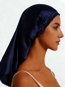 1件畅销长发睡眠帽，女士蕾丝弹力缎面发帽