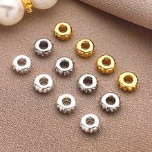 15pcs 18k Gold Plated Spacer Beads Gold Disc Beads Flat Spacers Metal Loose Bead Craft Bead For Bracelets Necklace Jewellery Making DIY Crafts 3/4/5mm - Multicolor - View 3