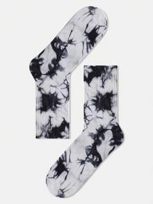 1/5 Pairs Unisex Couples Tie-Dye Tie Dye Graffiti Hip-Hop Artistic Design Combed Cotton Casual Socks, Suitable For Travel, Home, Office, Holiday Gifts, Spring/Summer - Multicolor - View 19