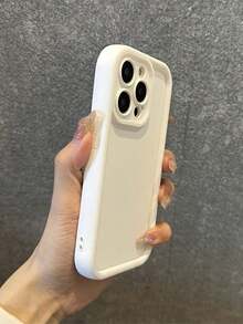 Valentines Phone Case 1pc Black Rose Pattern Full Coverage TPU Shockproof Phone Case Compatible With Apple 17,16,15,14,13,12,11 Pro Max Waterproof Anti-Fall Scratch Resistant-For-Your-New-,Valentine's Day Gifts - 白色 - 查看 3