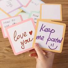 12pcs Reusable Magnetic Memo Notes, Multi-Color Erasable Magnetic Labels, Nameplates For Whiteboard, Fridge, Storage Cabinet, Living Room, Classroom, Bedroom, Kitchen, Word Memo, Desk Decor, Room Decor, Stationery, School Supplies, Back To School - Multicolor - View 2