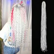 Synthetic Long Curly Zizi Braids Crochet Thin Box Braids Twist Synthetic Braiding Hair 24 Inch Freetress Crochet Braid Locs - Multicolor - View 17