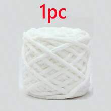 1pc/100g Chunky Single Ply Yarn, Thick Chenille Yarn, Soft DIY Crochet & Knitting Yarn, Suitable For DIY Scarves, Bags, Slippers, Crafts, Blankets, Cushions, Approx. 100g/Pc Fluffy Velvet Yarn, Thick & Soft Chenille Yarn - Multicolor - View 18