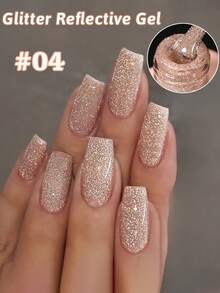 10毫升新款闪亮碎钻凝胶指甲油，高密度反光迪斯科闪光碎钻凝胶，情人节派对必备美甲红色指甲油，情人节礼物 - 彩色 - 查看 16