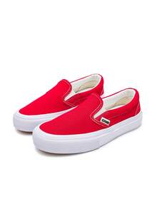 Black Canvas Shoes, Women's Shoes, Sneakers, Men's Shoes, Canvas Shoes, Spring/Autumn Style, Korean Version, Minimalist Fashion, Casual Lace-Up Athletic Shoes, Classic Low-Top Canvas Shoes, Versatile Casual Skateboard Shoes - Red - View 7