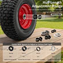 GLDYTIMES 13x5.00-6 无内胎轮胎带轮毂，13x5-6 无内胎草坪拖拉机轮毂，带 3-6 英寸偏置轮毂和 3/4 英寸或 5/8 英寸衬套，防刺穿轮胎，橡胶含量高达 40% - 黑色 - 查看 5