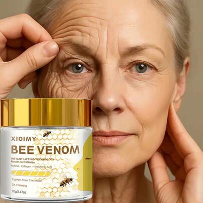 Xioimy 70g Bee Instant Lifting Cream, Triple Firming, Highly Effective For Smoothing, Hydrating, And Tightening Facial Skin, Enhances Skin Radiance, Suitable For All Skin Types, Facial Care