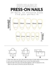 瞬间提升你的美甲造型！24片杏仁形春夏浅蓝色花朵美甲贴纸，完美搭配亚克力假指甲，适合女性和女孩在夏季日常生活、工作、学习和派对等场合作为美甲护理产品使用。杏仁形假指甲美甲用品 - 藍色 - 查看 7