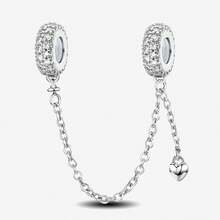 1件925纯银优雅安全链吊坠，适合女士手链/手镯DIY饰品制作，约会礼物，精致女士饰品 - 串珠2 - 查看 11