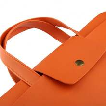 Leather Laptop Bag, Compatible With 13", 14", 15", 16" Laptops - Coral Orange - View 5