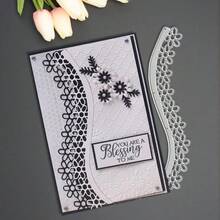 Creative Flower Cutting Dies, DIY Scrapbooking Album And Embossing Stencil, Greeting Card Making Tool, Card Paper Cutting Crafts ,Gift Card Making Template Die Cuts. - Silver - View 5