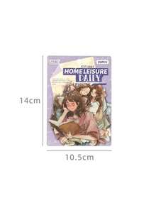 1 Pack Comfortable Life Series Waterproof Stickers, Character Sticker Sheets, Scrapbooking Supplies, DIY Planner Stickers - Multicolor - View 10