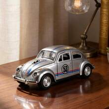 复古合金车模型，1:32比例，经典压铸模型车，适合摆放在卧室、书桌或办公室，可收藏，车门可打开，内饰可见，是生日、父亲节或节日派对的理想礼物。 - 彩色 - 查看 6