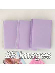 25张/包彩色卡套，特殊照片保护套，爆米花卡套，星空保护套，高清透明卡套，相册卡套，全息照片卡套，完美适配相册和活页夹，卡套套装，韩式风格，照片卡套，韩式风格，返校季 - 彩色 - 查看 14