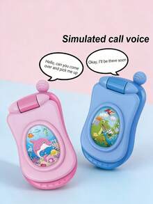 Children's Flip Phone Toy, CPC Multi-Function Early Education Toy, Built-In Nursery Rhymes And Simulated Calls, Animal Sound Sensory Development Toy, Suitable For Toddlers 12 Months And Above Boys And Girls - Add to Cart (priority Shipping) - View 6