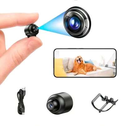 1/2 Stücke 480P Mini Drahtlose Intelligente Sicherheitskamera, Überwachungskamera für Zuhause mit WLAN, Bewegungserkennung, Fernzugriff über App für Heim-/Büroüberwachung