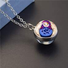 1PC Russian Doll Pendant Necklace Women Fashion Jewelry Gift For Birthday Wedding Anniversary Party Elegant Charm Necklace With Cultural Design - style - View 8