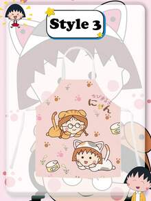 Chibi Maruko-Chan, Chibi Maruko-Chan Cute Apron, Oil-Resistant Waistband, Parent-Child Kitchen, Adult Sleeveless Halter Apron, Oil-Resistant Waistband, Parent-Child Kitchen, Adult Sleeveless Halter Apron - Multicolor - View 11