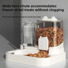 1pc Cat Feeder With Food And Water Bowls, Dry And Wet Food Separation, Pet Feeding And Drinking Station, Easy To Clean, Suitable For Various Pets To Supplement Water And Healthy Feeding, Durable Pet Feeding Supplies - 2L - View 6