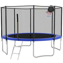 Outdoor Trampoline 366 Cm, With Reinforced Leg Crossbars, Stable, Robust And Durable, One-Piece Construction For Children And Adults