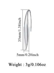 1 件 S925 纯银极简条形耳钉，精美首饰礼盒，适合女性日常/通勤佩戴，送给女朋友的绝佳礼物 - 銀色 - 查看 3