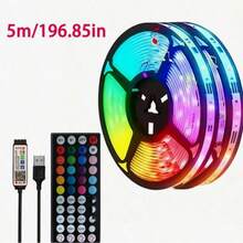 1 Stück 44-Tasten Bluetooth Schwarze Scheibe Lichtleiste, Smart App-Steuerung, einstellbar, Mehrfarbig, geeignet für Möbeldekoration Zuhause, Spielzimmer, Küche, TV Hintergrundbeleuchtung, Schlafzimmer, LED Dekorationsbeleuchtung für Feierlichkeiten - RGB - Übersicht 11