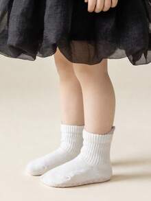 6 Pairs Cotton Children Socks With Anti-Slip Dots, Colorful Patchwork Back To School Student Sports Socks - Multicolor - View 4