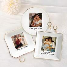 Personalized Photo Plate, Ring Dish, Grandma Gift, Customized Family Photo, Customized Photo Jewelry Tray, Mother's Gift And Gifts From Mom To Grandma - Multicolor - View 6