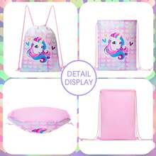 Backpack Kit Handbag Pencil Case Wheels Children's Female School - Multicolor - View 9