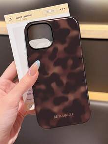 1pc Retro Tortoiseshell Pattern Inspiring Slogan Glossy 2-In-1 Phile Shell Full Coverage Hard Phone Case Compatible With Samsung/ 11/12/13/14/15/16/17 Pro Max - Multicolor - View 1