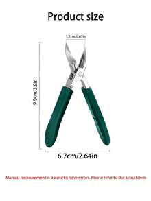 Modern Stainless Steel Toenail Clippers, 25° Angled Blades - Splash-Resistant Design For Thick/Ingrown Nails, Ergonomic Non-Slip Handle, Black & Green (Holiday Green Handle) - Foot Care Tool - Multicolor - View 3