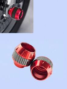 2个铝合金摩托车前叉保护器 - 碳纤维纹理，减震设计 - 轻便耐用，适用于摩托车、电动自行车、踏板车和全地形车（颜色可选 - 增强保护性，时尚摩托车配件）