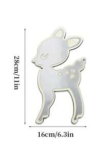 1pc- Baby Room Decoration Mirror, Cute Cartoon Deer & Rabbit Design,Cartoon DIY Wooden Mirror, Modern Five-Pointed Star Acrylic Wall Mirror Wooden Frame Hanging Mirror, Children Room Wall Decorative Creative Mirrorbaby Shower Family Decorations Gifts, Youngsters' Room, Living Room, And Home Decor, Decorative, Nordic, Youngsters's Room - Multicolor - View 13