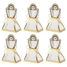 12个装洗礼派对糖果纸盒，带绳，圣杯主题礼品盒，适用于婴儿洗礼派对用品 - 彩色 - 查看 3