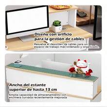 Mostrador De Recepción Escritorio 120cm Moderno Con Cajones Con Cerradura - Blanco - Ver 7