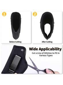 Universal Women's Concealed Carry Waist Holster & Accessories - Ambidextrous Inside/Outside Waistband Nylon Holster With Hidden Belt Clip And Optional Magazine Pouch, Adjustable Tension, Breathable Padded Backing, Quick Draw - Multicolor - View 2