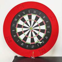 18-Inch Dart Sisal Dartboard Cover, Protects Walls, Expands Flight Target, Essential For Dart Enthusiasts - Red - View 5