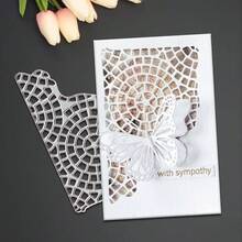 Creative Butterflie And Grid Cutting Dies, DIY Scrapbooking Album And Embossing Stencil, Greeting Card Making Tool, Card Paper Cutting Crafts ,Gift Card Making Template Die Cuts. - Silver - View 3