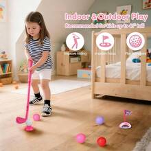 - Juego de para nios pequeos, palos de de plstico de 3 a 5 aos, con 4 palos de y 10 pelotas, juguetes de para interiores y exteriores con carrito para nios y nias de 1 2 - Juego de golf de juguete rosa - Ver 8