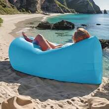 多功能充气沙发 - 可折叠、柔软、快速充气，带收纳袋，适合露营和休闲放松，可用作充气沙滩床、充气睡袋、户外家具、露营装备、音乐节靠垫，采用厚实耐用的PVC材质，便携易用，适用于沙滩用品、露营用品、徒步旅行、登山、办公用品、午睡、远足、庭院装饰、沙滩游戏、泳池派对、户外家庭活动，是送给男士、女士和个性化礼物的理想之选。 - 彩色 - 查看 12