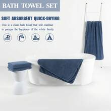 4 Stück/Set extra große Handtücher, ultra-weiche Mikrofaser hochabsorbierend und schnelltrocknend Badetücher, geeignet für Zuhause und Hotel Nutzung - Verschiedenfarbig - Übersicht 11