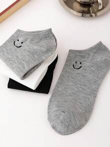 1/5/10/20 双随机女士爱心笑脸印花低帮隐形衬垫袜 - 彩色 - 查看 8