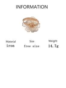 1pc Bohemian High-End Design Personalized Retro Hollow Flower Metal Elastic Bangle For Women