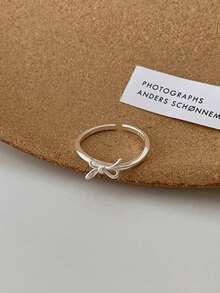 1枚极简主义S925纯银戒指 - 独特设计 - 甜美编织心形图案 - 简约戒圈 - 戒指 - 查看 7