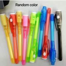 12/15pcs Random Color Invisible Ink Marker Pen With LED UV Light, Ballpoint Pen For Secret Message, Marker, Game, Drawing, Party Favor, Back To School - Multicolor - View 10