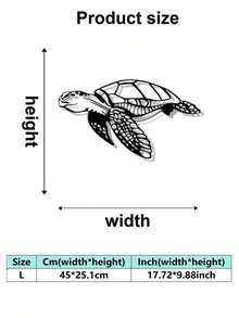 1pc Vintage Metal Sea Turtle Wall Art Decor, Coastal Decor Wall Hanging, Ocean Inspired Design, High Quality Durable Metal Art Wall Decor, Suitable For Indoor/Outdoor Wall Decoration, Home Decor, Bedroom, Living Room, Garden, Patio, Ideal Housewarming, Holiday, Birthday Gift - Multicolor - View 13