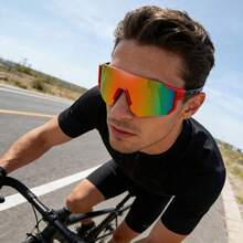 FIYLROG Fashion Sports Glasses - Large Frame Design, Multiple Lens Styles, Fashionable Eyewear, Unisex, Suitable For Outdoor Leisure And Cycling - Multicolor - View 2