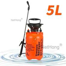 5L Garden Pressure Sprayer – Portable Hand Pump Chemical Spray Bottle NEW - Orange - View 2