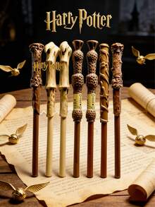 1pc Harry Potter Magic Wand Pen With Black Ink, Children's Party Favor & Halloween Souvenir, Student Writing Tool, Office Desk Accessory, Home Decor, Ideal Gift For Birthday, Back To School, Halloween, Christmas, Thanksgiving, Valentine's Day, New Year, Carnival, Easter (For Students) - Multicolor - View 1